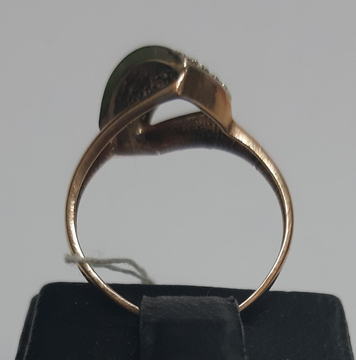 Кольцо из красного золота с цирконием (31384412) 1