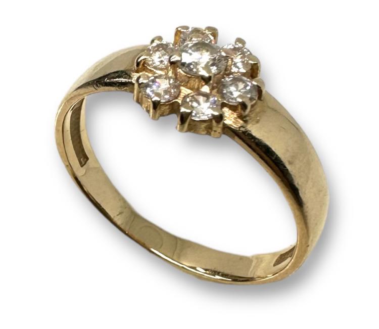Кольцо из красного золота с цирконием (32154018) 0