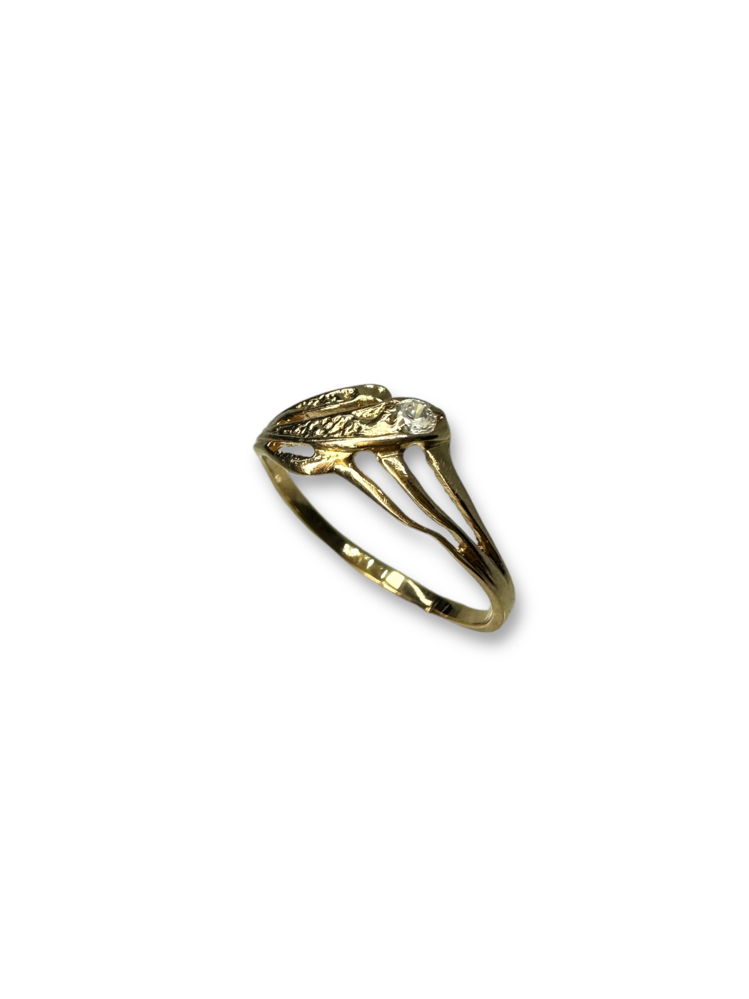 Кольцо из красного золота с цирконием (31844752) 2