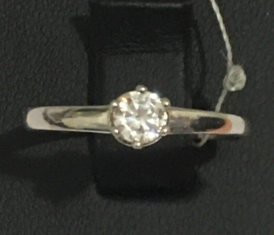 Серебряное кольцо с цирконием (31376044) 1