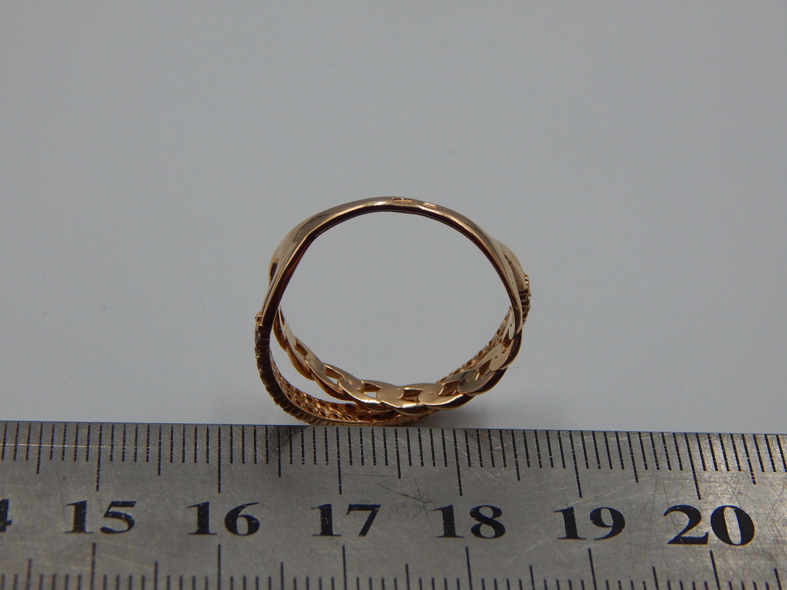 Кольцо из красного золота с цирконием (32078125) 4