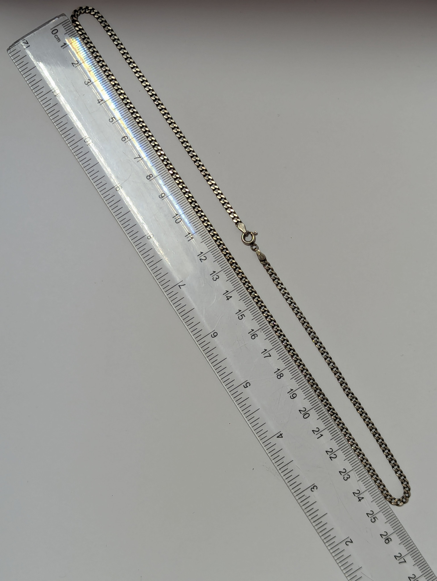 Срібний ланцюг з плетінням панцирне (33764059) 2
