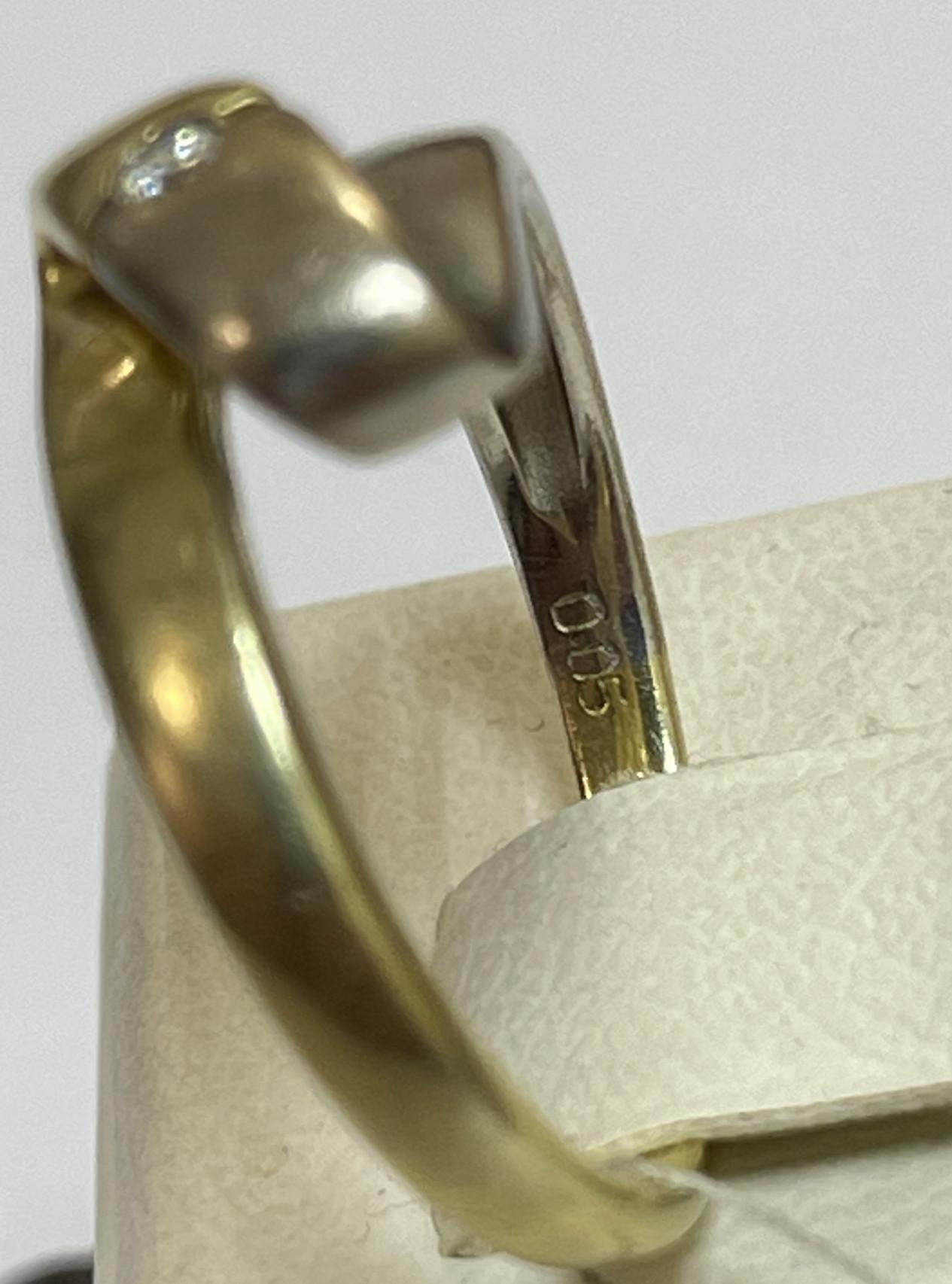 Кольцо из красного и белого золота с бриллиантом (-ми) (33277148) 4