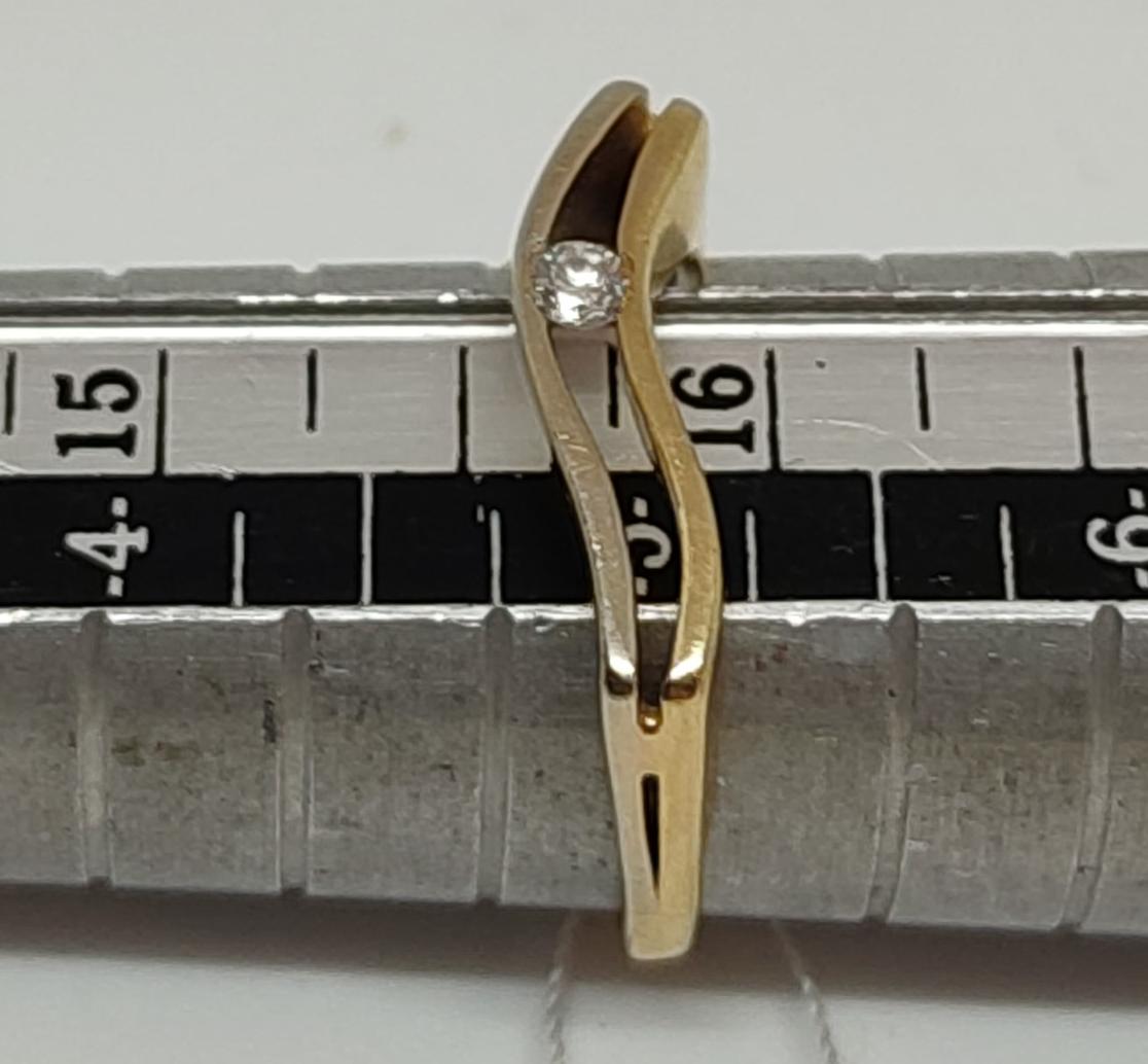 Кольцо из красного золота с бриллиантом (-ми) (27416926) 6