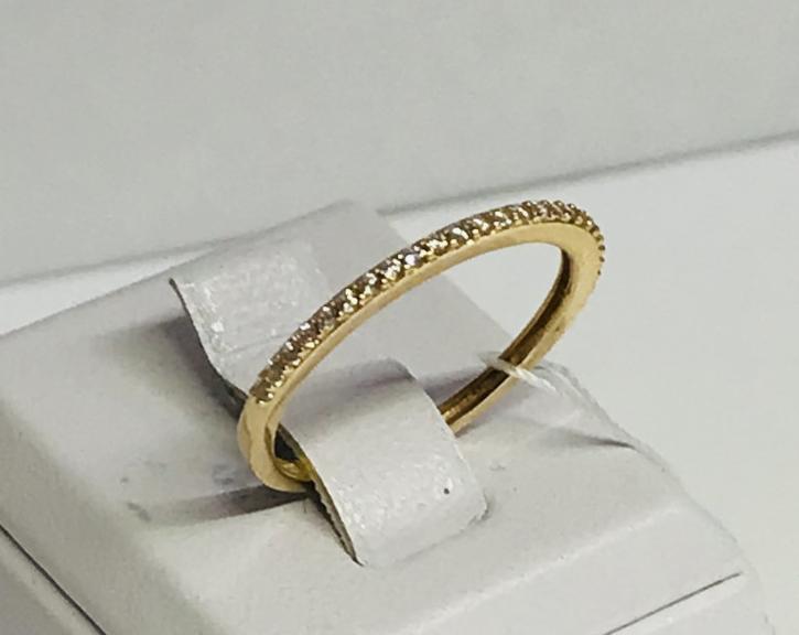 Кольцо из красного золота с цирконием (30853219) 0
