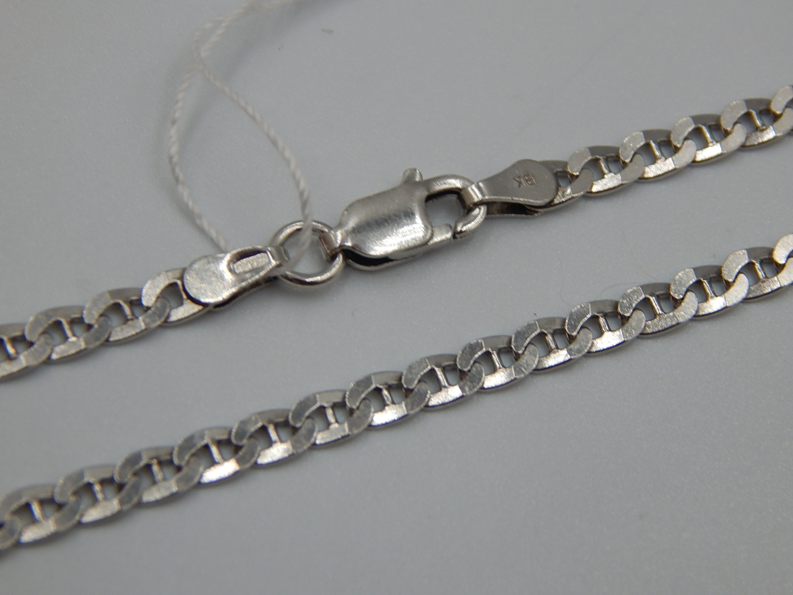 Серебряная цепь с плетением морское якорное (30554191) 1