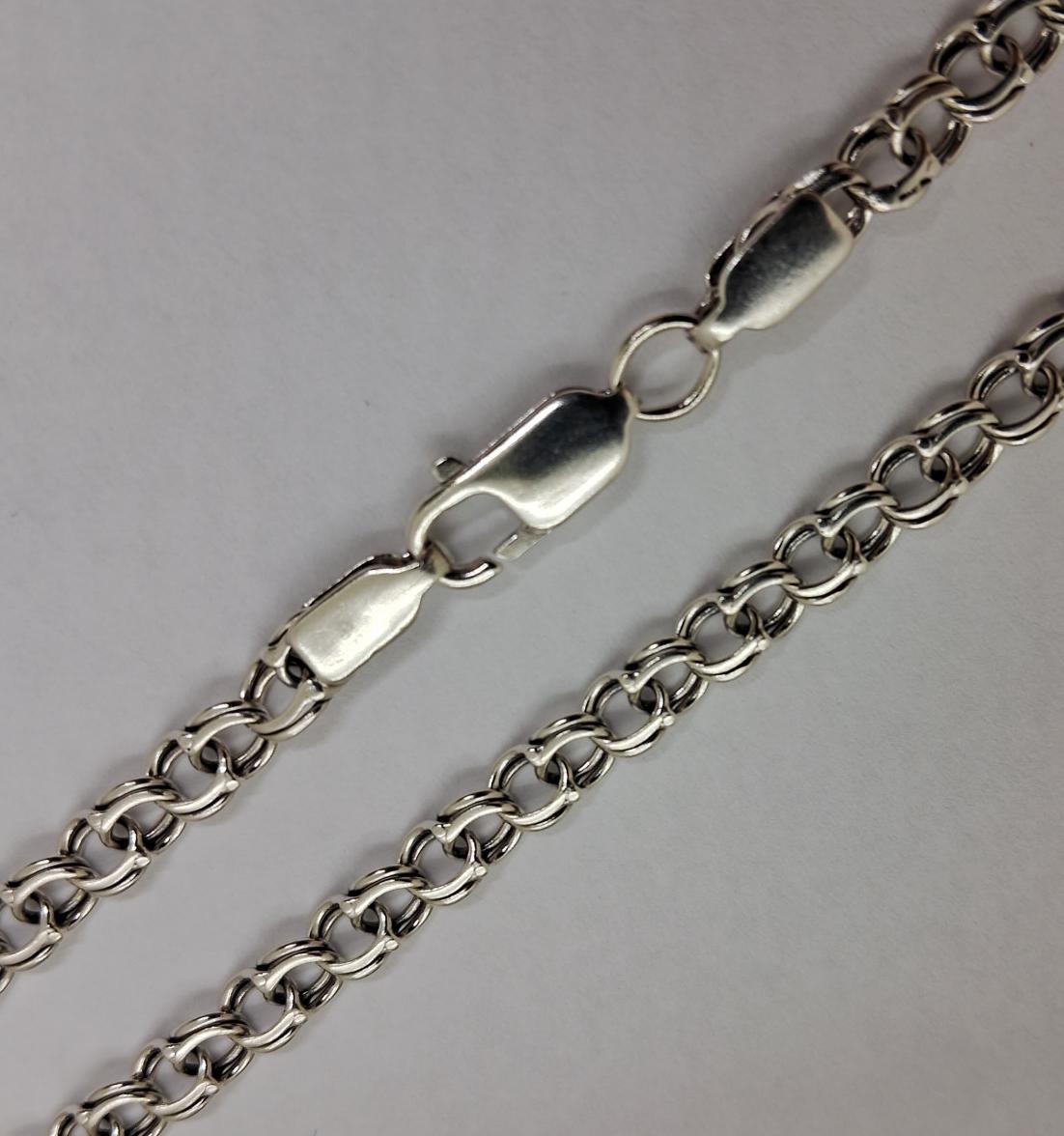 Серебряная цепь с плетением Бисмарк (32718147) 0