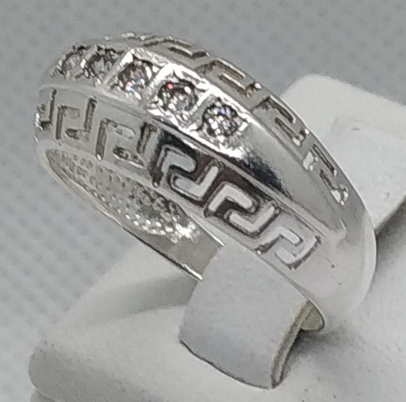 Серебряное кольцо с цирконием (30198222) 3
