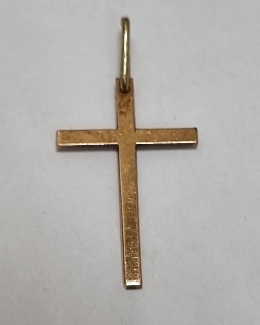 Підвіс-хрест з червоного золота (33738010) 1