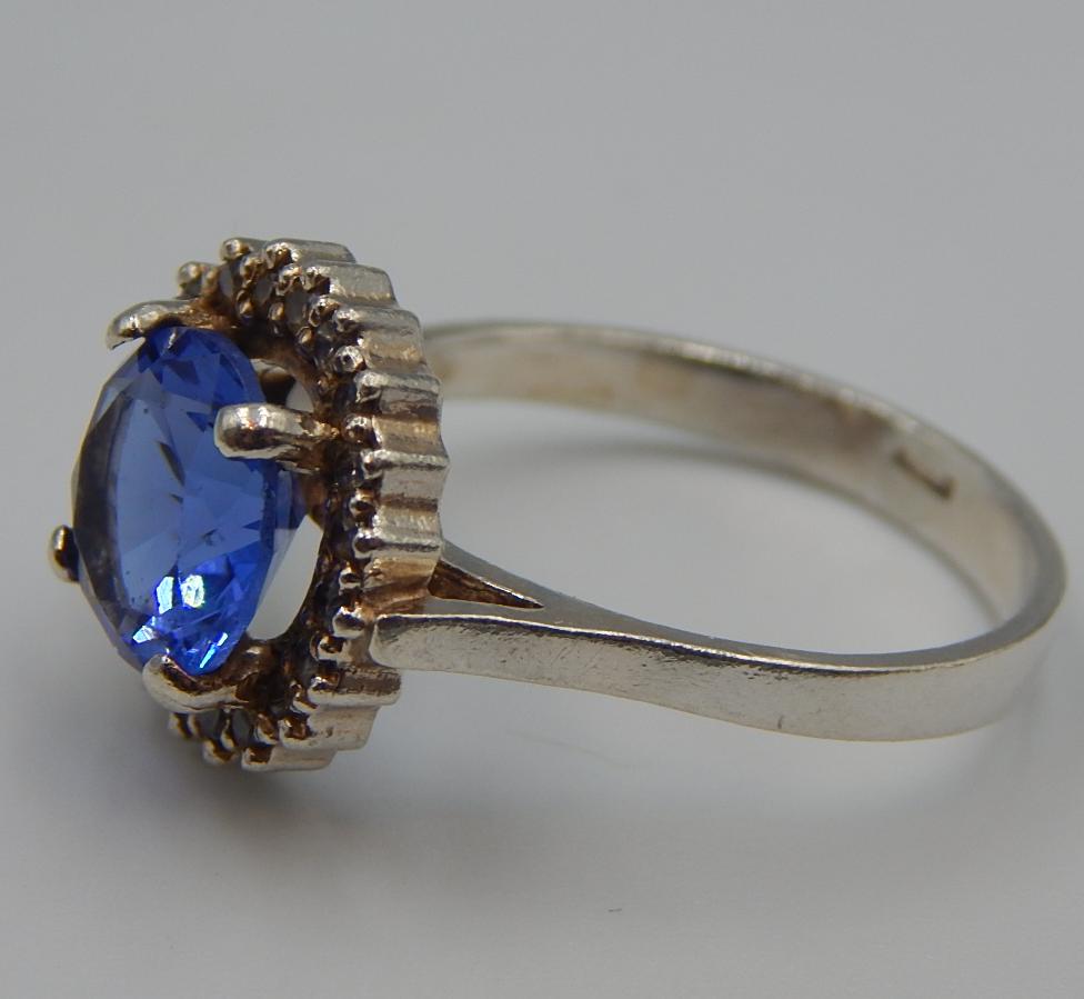 Серебряное кольцо с цирконием (33230636) 2