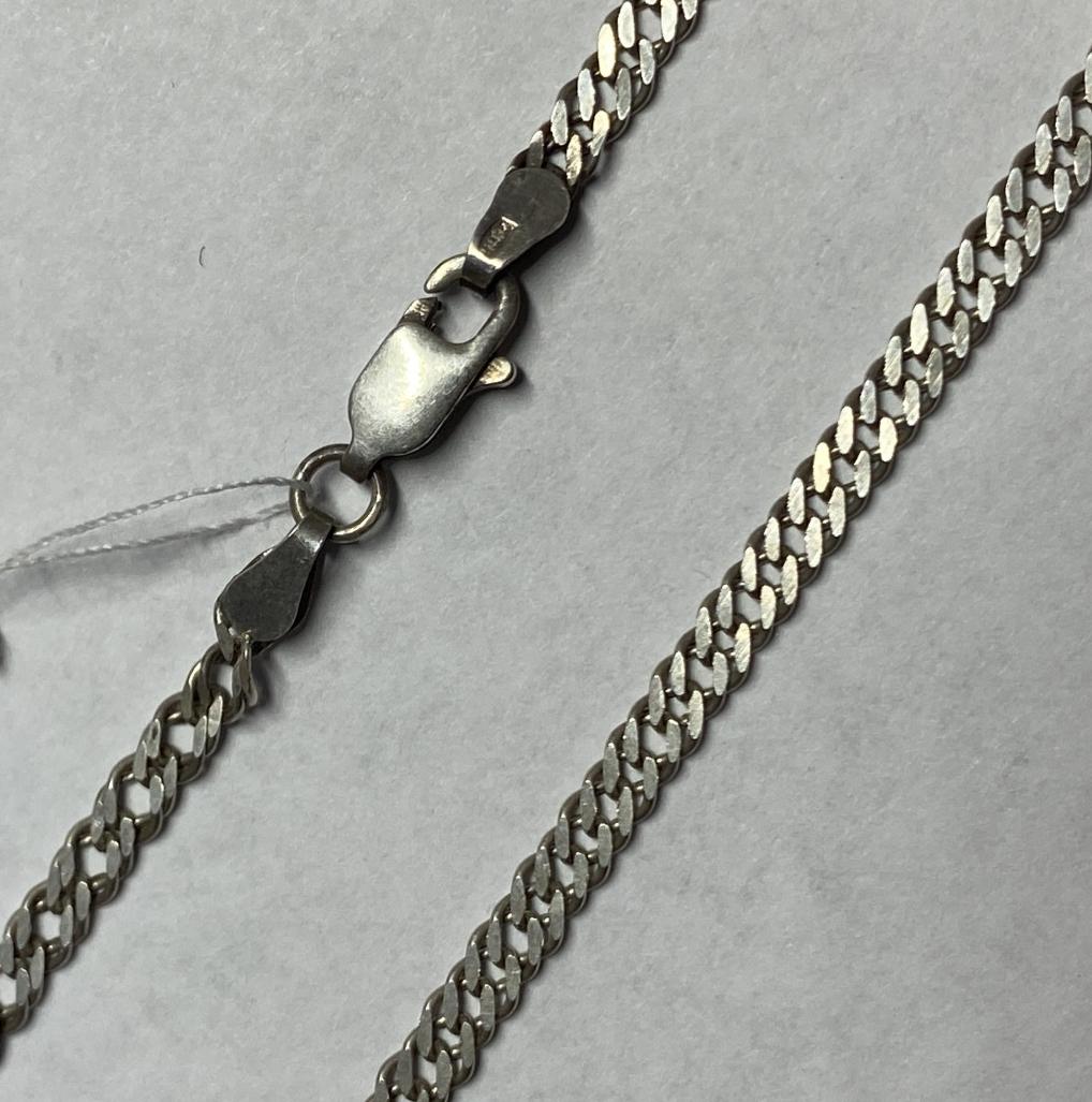 Серебряная цепь с плетением Двойной ромб (33811992) 0