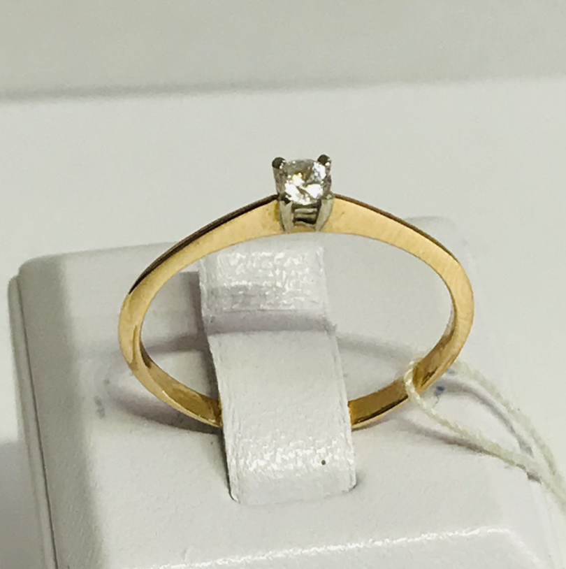 Кольцо из красного и белого золота с цирконием (29782466) 0