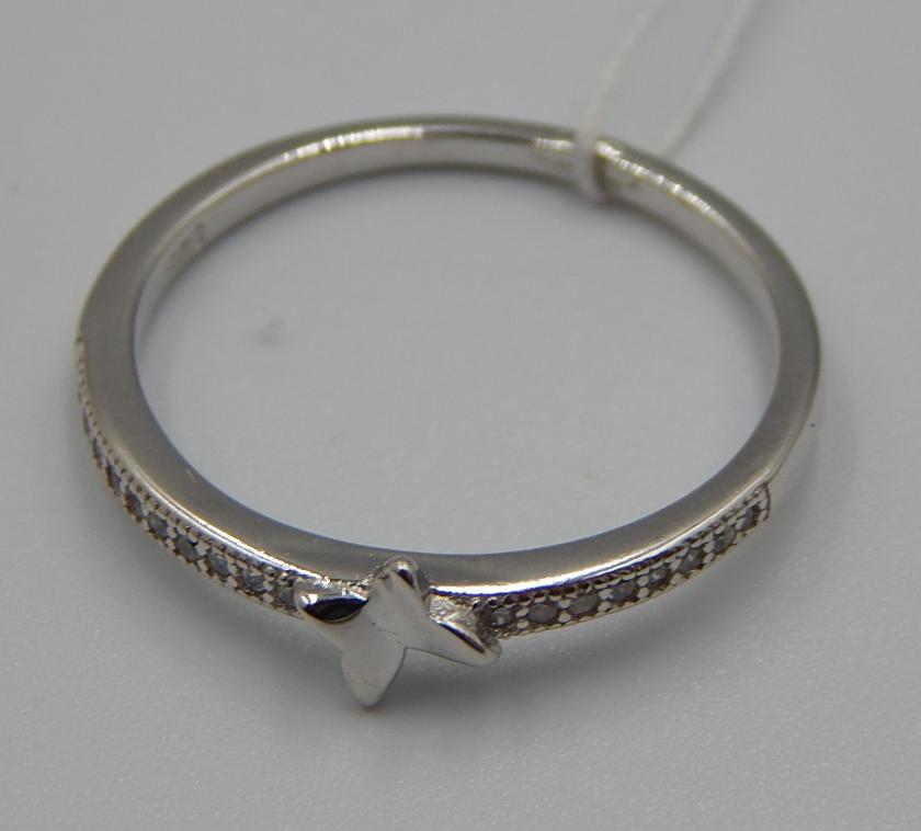 Серебряное кольцо с цирконием (30469793) 1