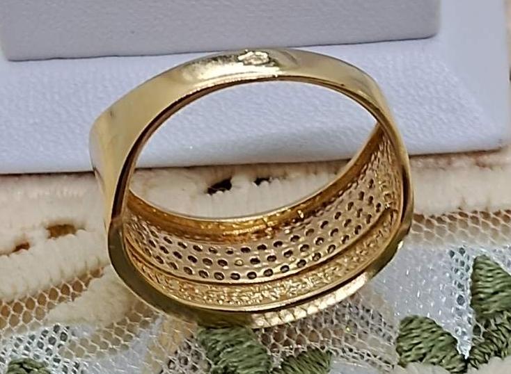 Кольцо из желтого золота с цирконием (32709109) 5