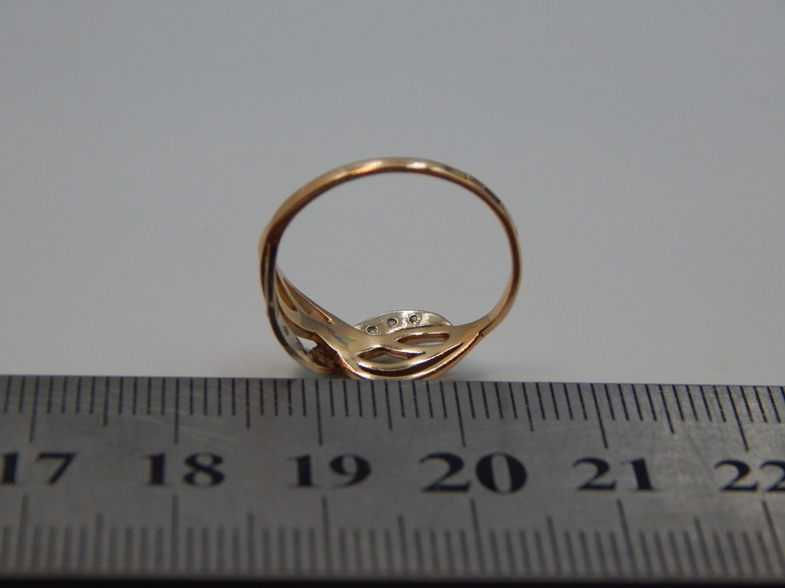 Кольцо из красного золота с цирконием (30509360) 9