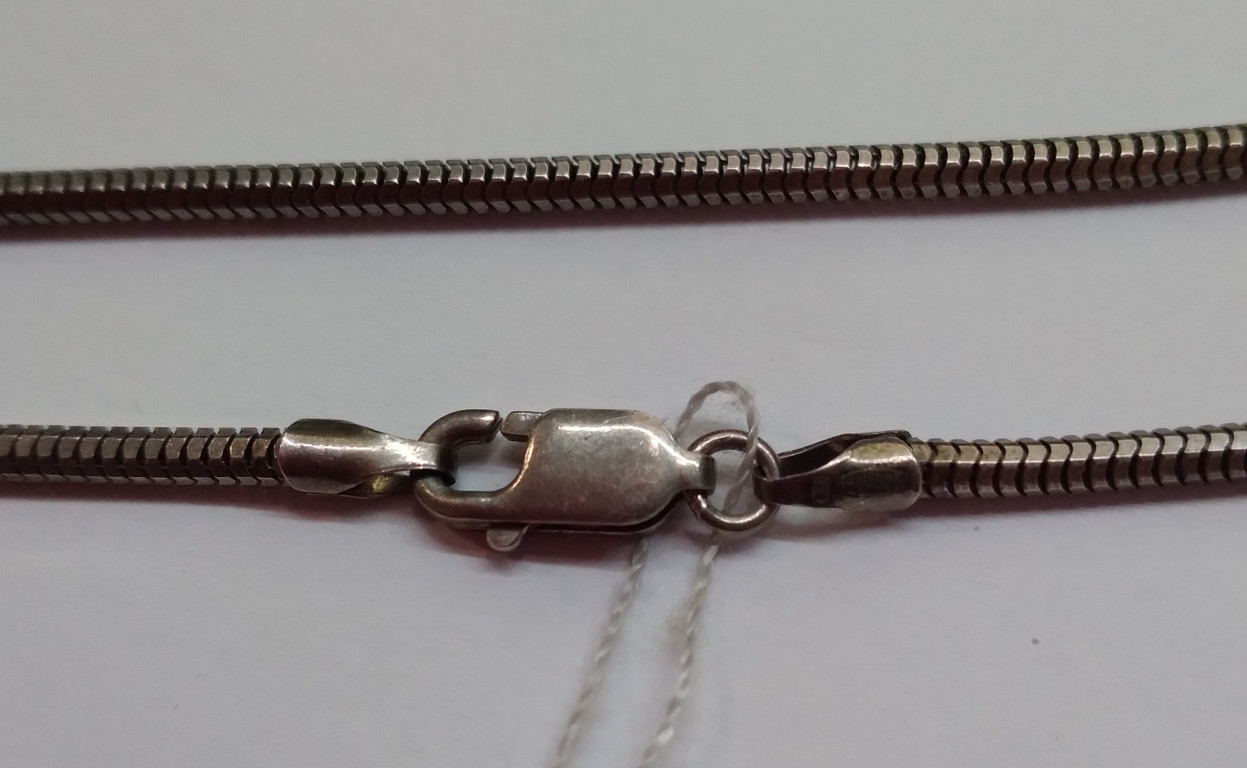 Серебряная цепь с плетением Снейк (30515823) 0