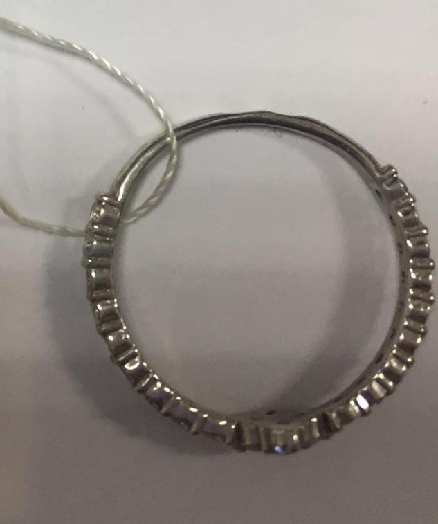 Серебряное кольцо с цирконием (30521625) 1