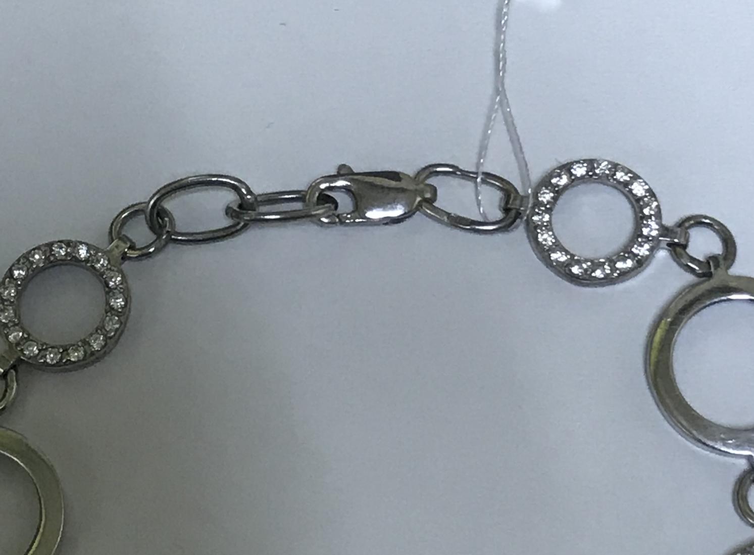 Срібний браслет із цирконієм (28454698) 3
