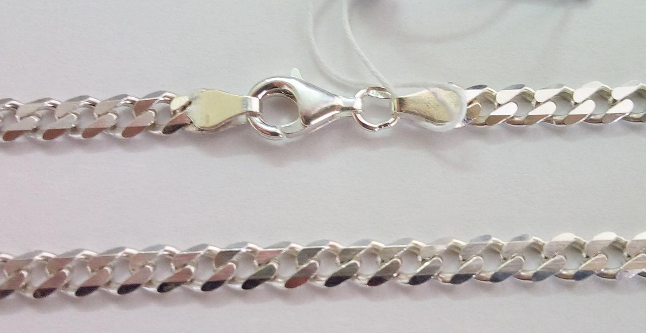 Серебряная цепь с плетением панцирное (29200522) 0