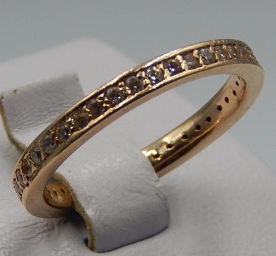 Кольцо из красного золота с цирконием (31795687) 2