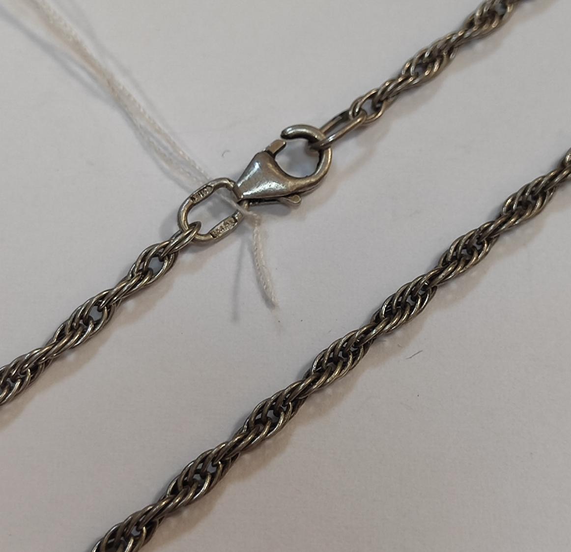 Серебряная цепь с плетением Кордовое (33749769) 0