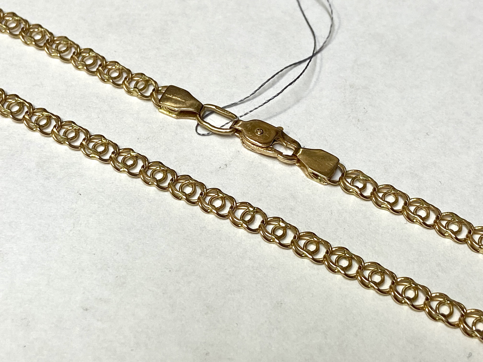 Ланцюжок з червоного золота з плетінням Бісмарк (33304009) 0