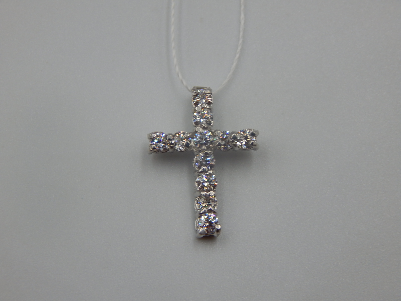Срібний підвіс-хрест із цирконієм (33062811) 3