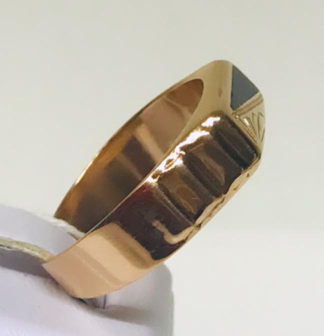 Перстень из красного золота с эмалью (28788252) 1