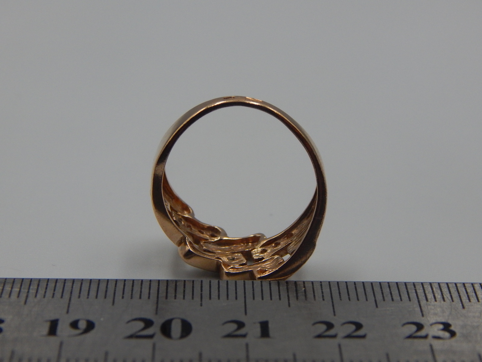 Кольцо из красного золота с цирконием (33455453)  3