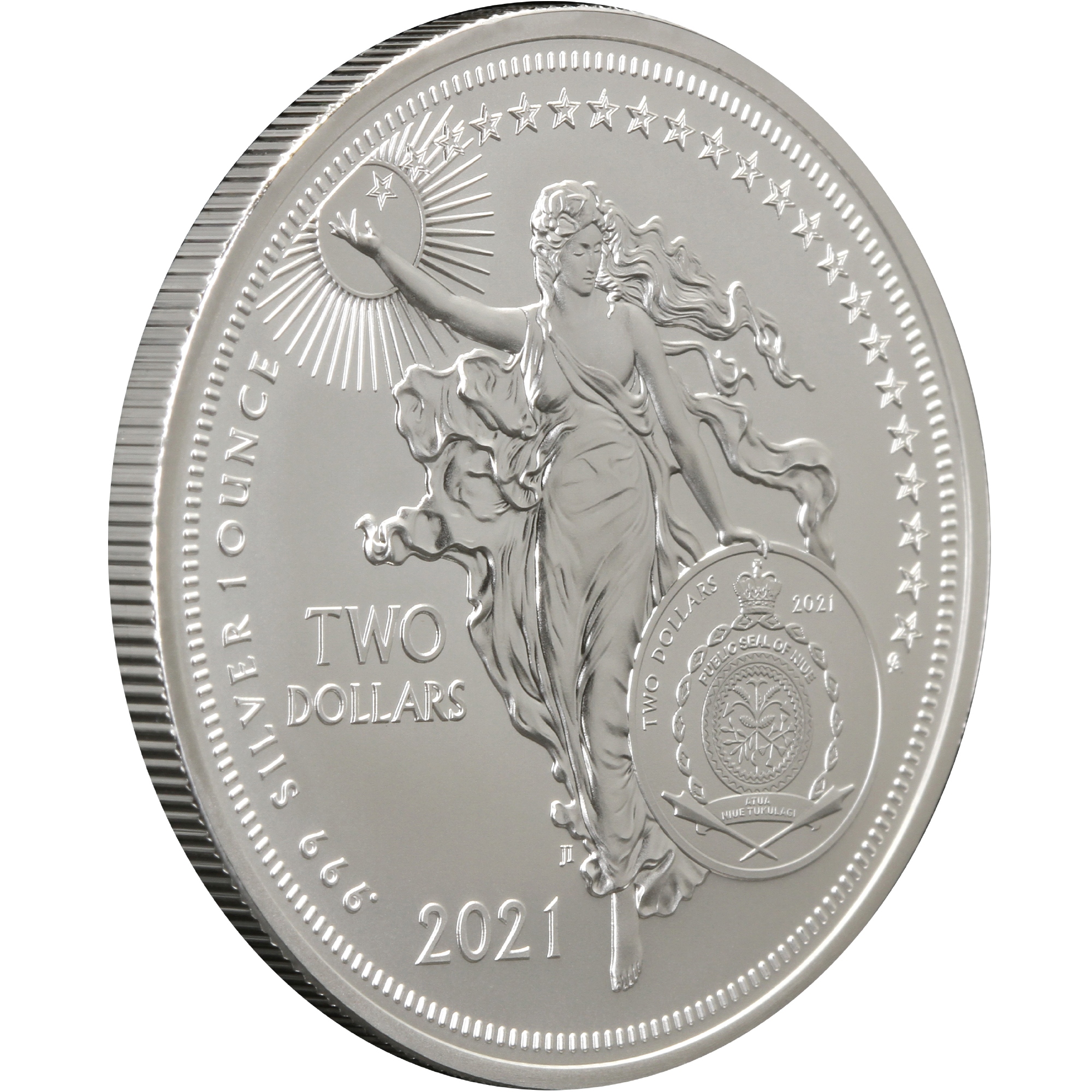Серебряная монета 1oz Иконы Инноваций: Леонардо да Винчи 2 доллара 2021 Ниуэ (29128047) 3