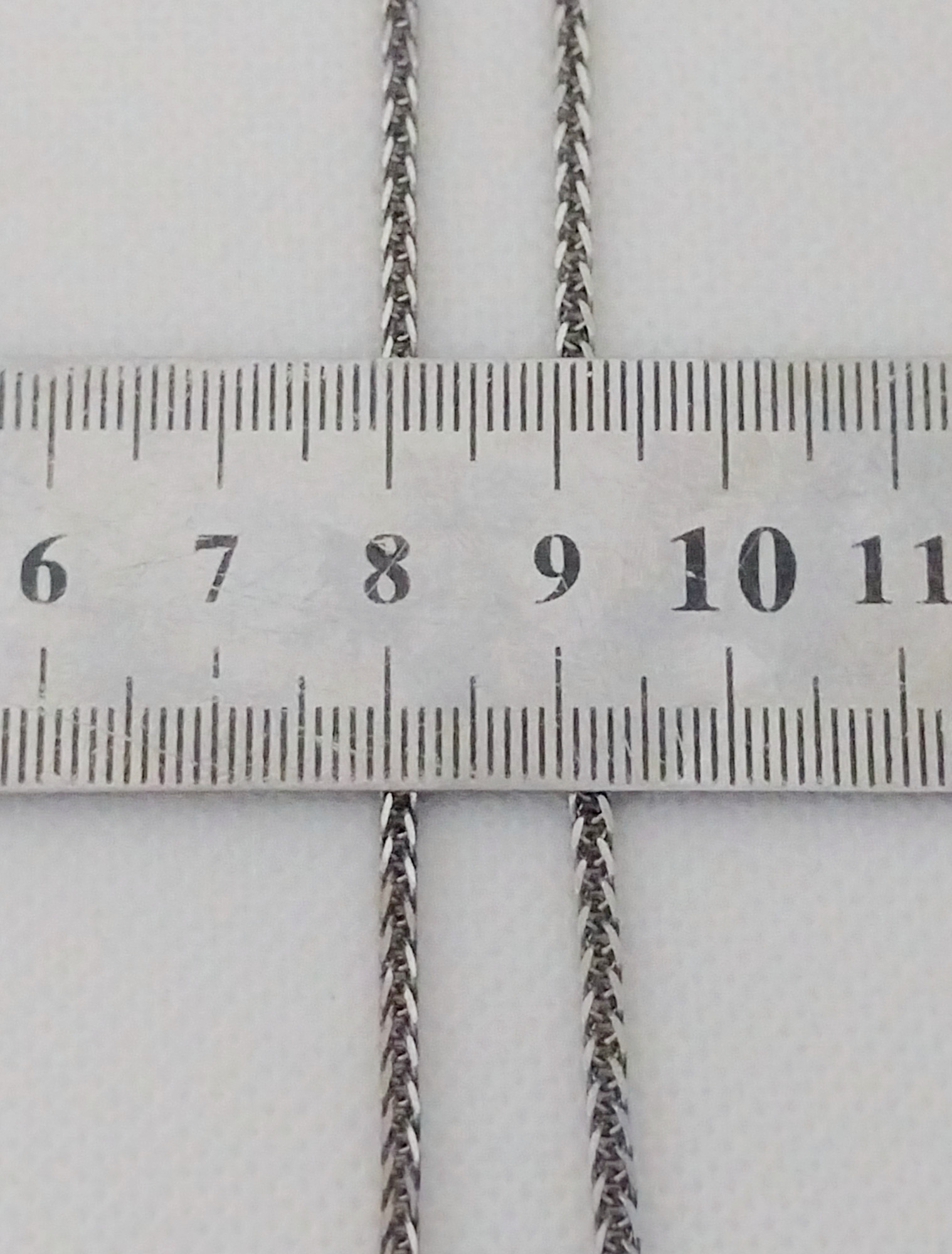 Срібний ланцюг з плетінням Колосок (33340124) 2