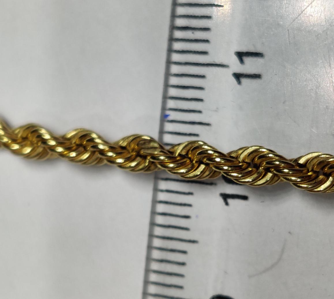 Ланцюжок з жовтого золота з плетінням мотузочок (33731498) 1