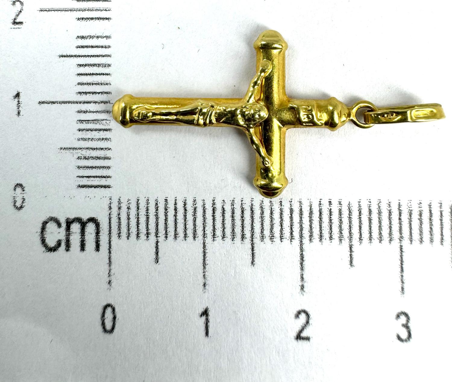 Підвіс-хрест з жовтого золота (33681610) 2