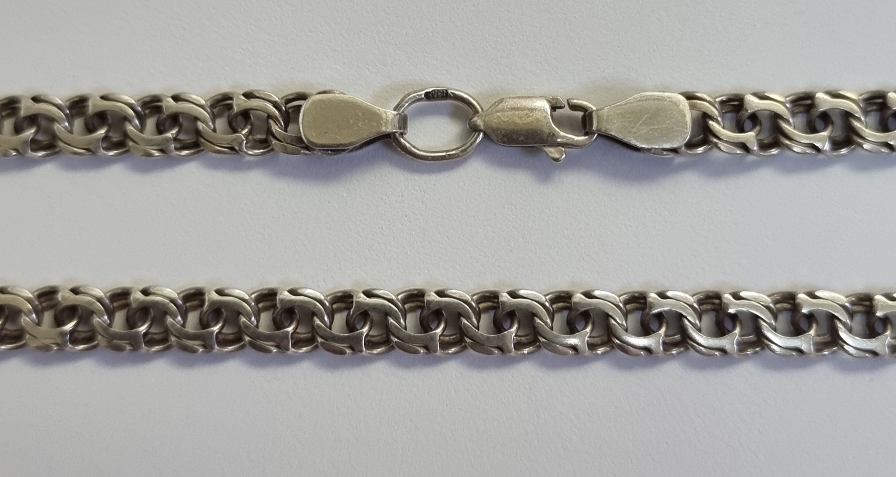Серебряная цепь с плетением Бисмарк (33741112) 1