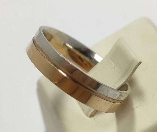 Обручальное кольцо из красного и белого золота (33431800) 1