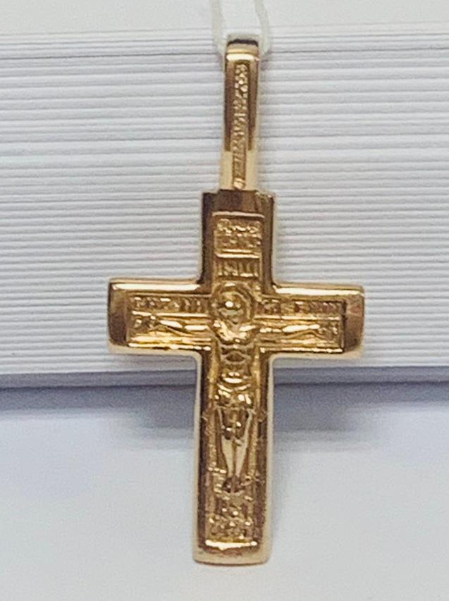 Підвіс-хрест з червоного золота (32343748) 0