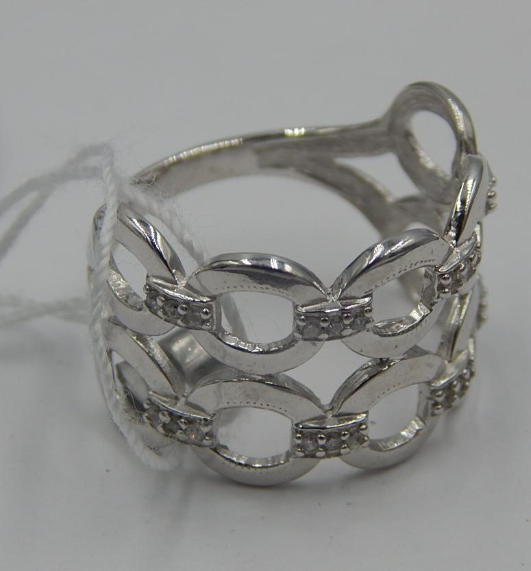 Серебряное кольцо с цирконием (30872272) 2