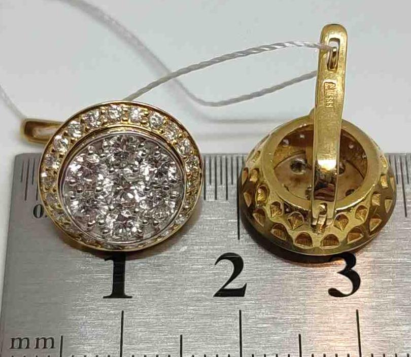 Сережки з червоного та білого золота з діамантом (-ми) (32053725)  7