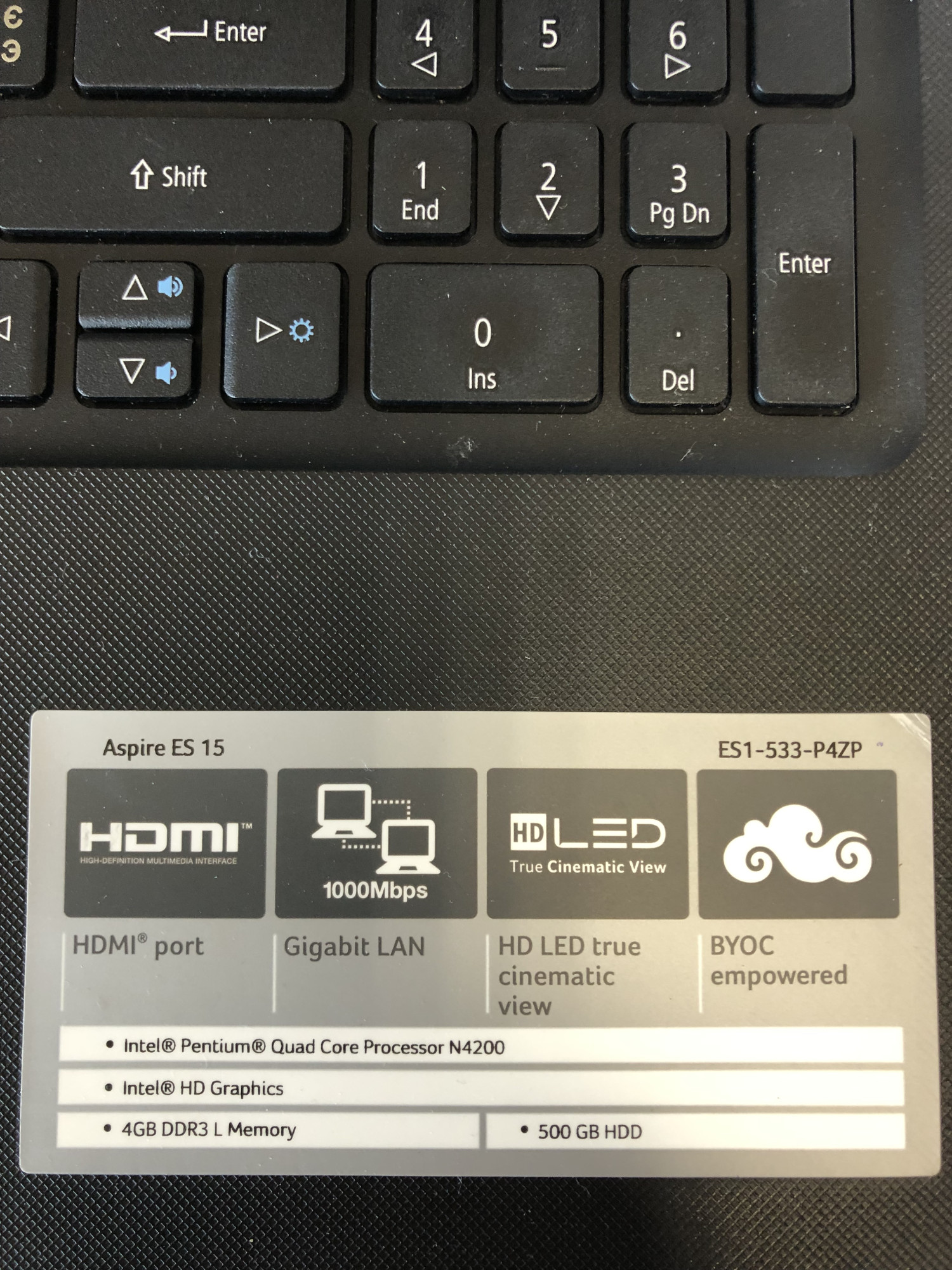 Ноутбук Acer Aspire ES 15 ES1-533-P4ZP (NX.GFTEU.005) (33763977)  2