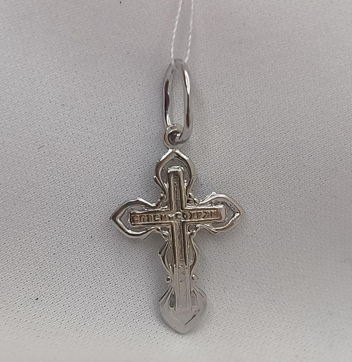 Срібний підвіс-хрест із цирконієм (33469147) 3