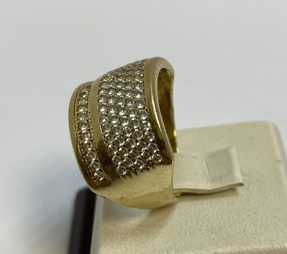 Кольцо из желтого золота с цирконием (33828520) 2