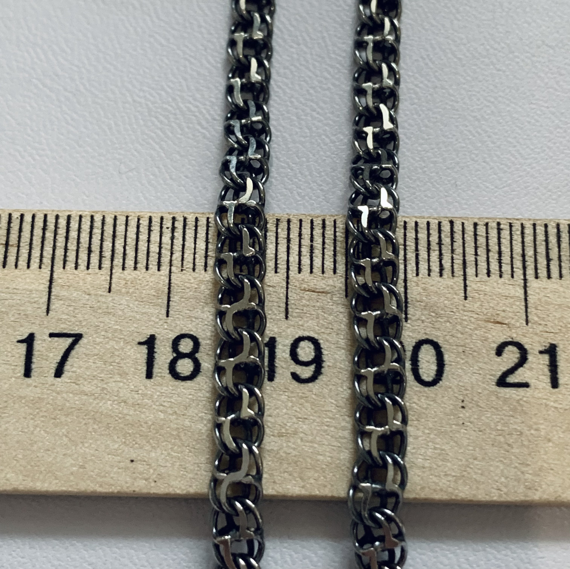 Серебряная цепь с плетением Бисмарк (30526360) 2