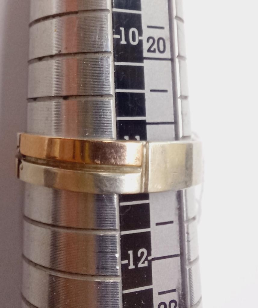 Серебряное кольцо с позолотой и цирконием (33668380) 2
