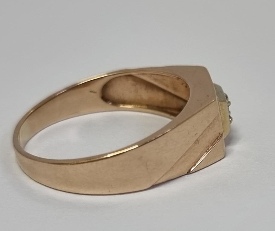 Перстень из красного и белого золота с цирконием (33872916) 5