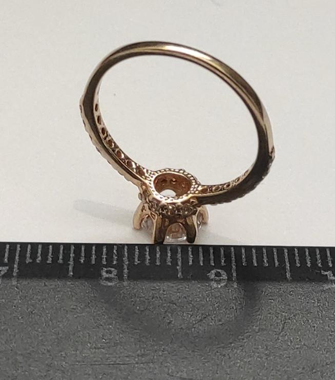 Кольцо из красного золота с цирконием (31988397)  2
