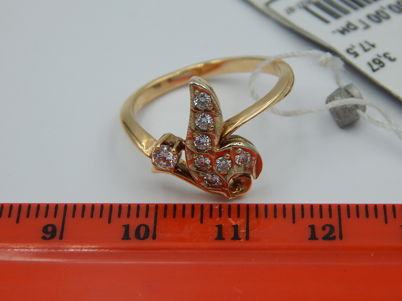 Кольцо из красного и белого золота с бриллиантом (-ми) (28660053) 4