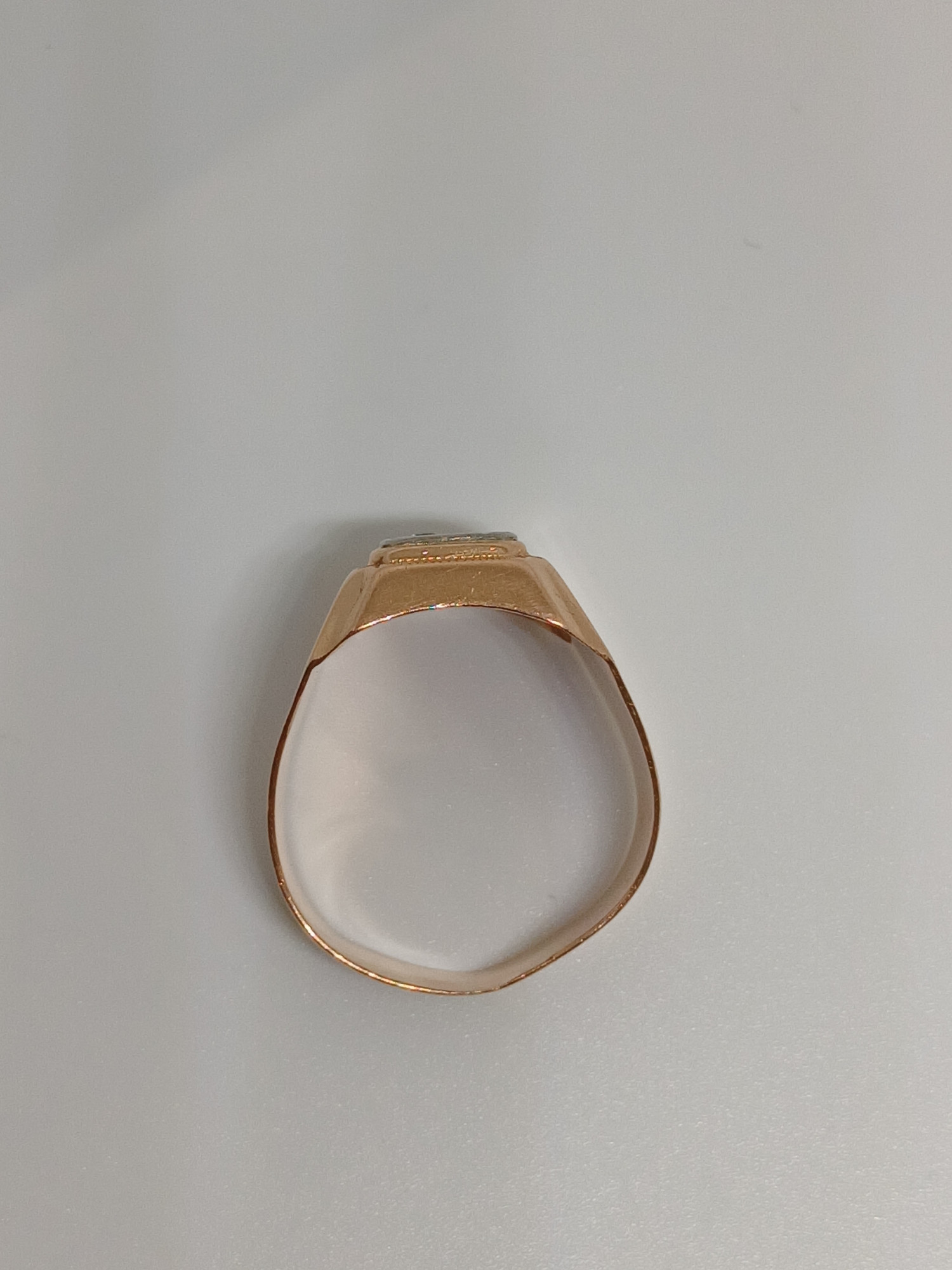 Перстень из красного и белого золота с цирконием (33687349) 5