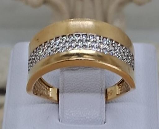 Кольцо из желтого золота с цирконием (32709109) 0