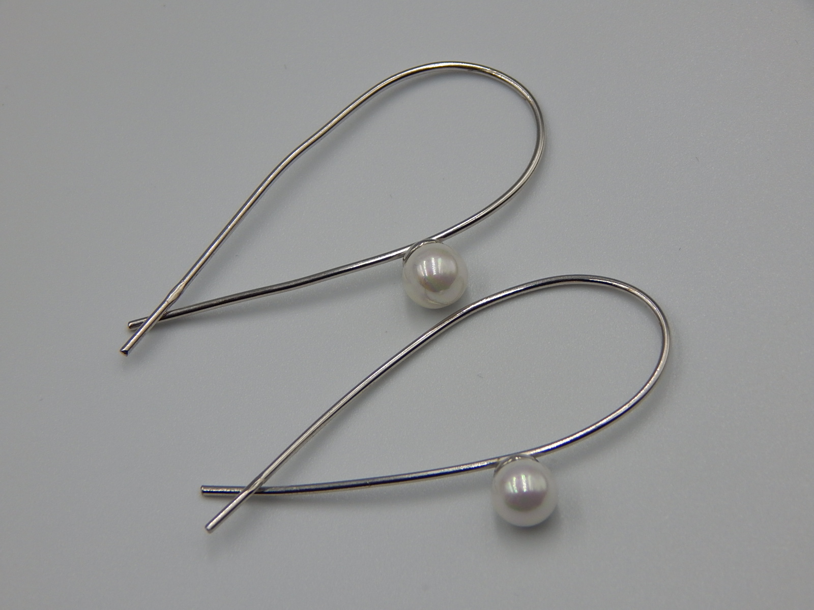Срібні сережки з перлами (33002260) 3