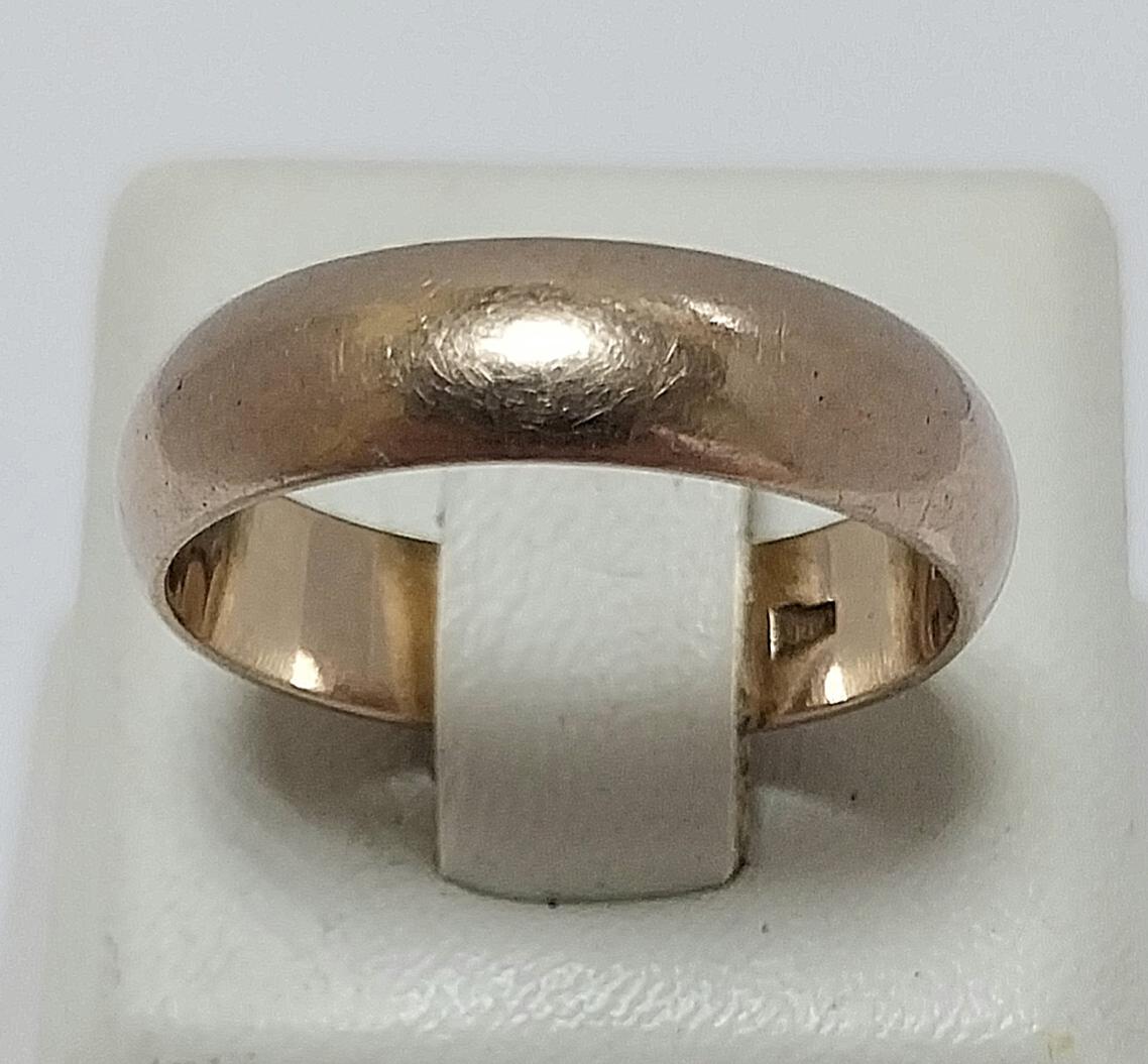 Обручальное кольцо из красного золота (33766900) 0